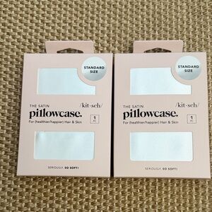 Kitsch Satin Pillowcase - Elegant White set of 2